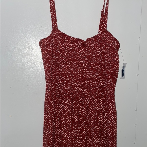 Red Patterned Women's Jumpsuit - Picture 2 of 3